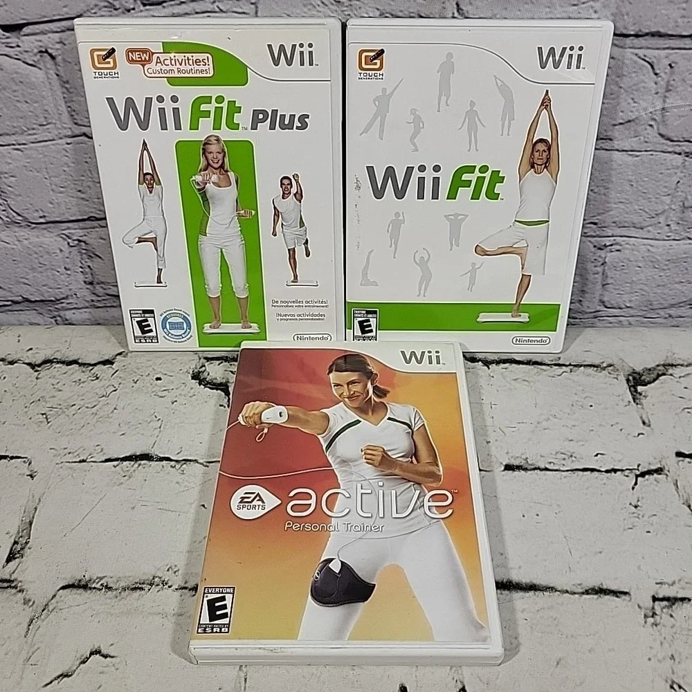 Nintendo Wii Fit Plus‎ Active Personal Trainer Games Lot Of 3